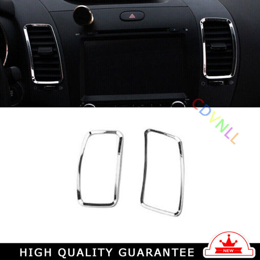 Middle Air Outlet Vent Frame Cover Trim for Kia K3 Forte 2014-2018 Chrome Steel