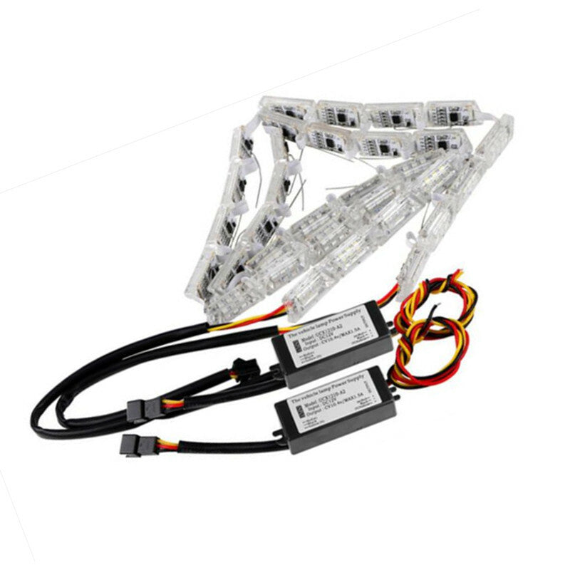 Car LED Running Light Strip Switchback Sequential Turn Signal Lamp White Amber