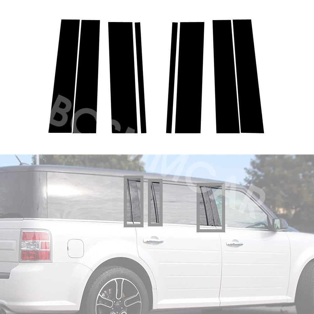 Car Pillar Protector Door Window Trim Cover Stickers Fit for Ford Flex 2009-2019