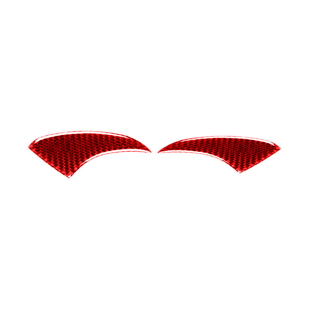 2x red carbon fiber dashboard side trim for Porsche Taycan 2019-2022