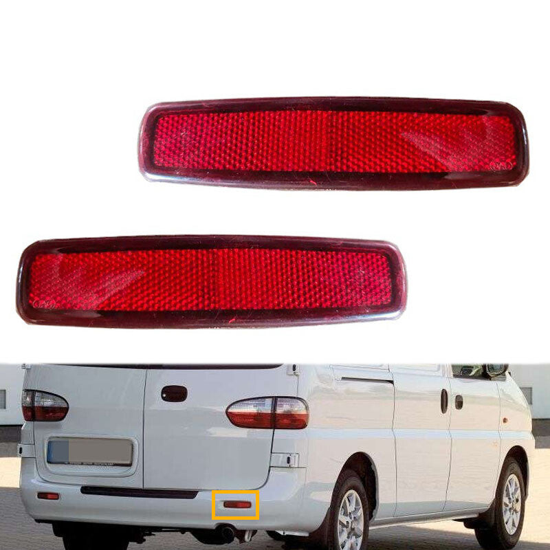 Pair Rear Bumper Reflector Turn signal Lamp Red for HYUNDAI H1 STAREX 2001-2006