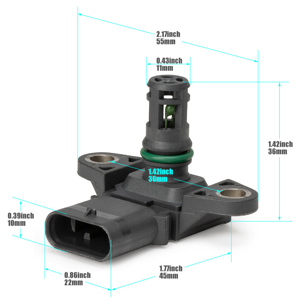 7599042 Map Manifold Absolute Pressure Sensor for BMW X5, X6, 640i, 650i, 750i