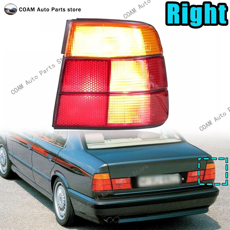 Suitable for BMW 5 Series E34 1988 - 1995 rear taillights, bumper lights, and brake lights.