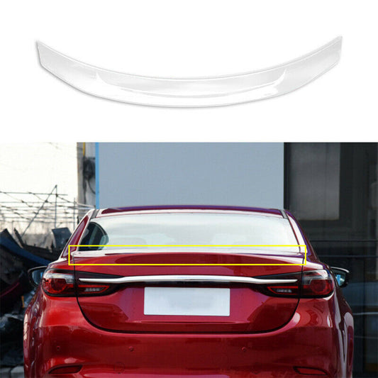 for Mazda 6 Atenza 2017-2019 White Rear Trunk Boot Spoiler Tail Wing Flap Guard