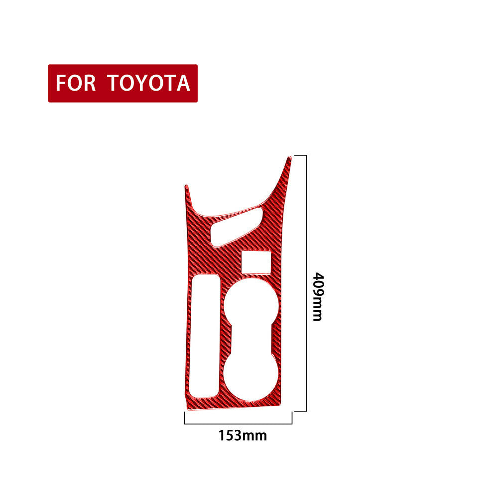 Red Carbon Fiber Inner Water Cup Holder Panel Cover For T@yota for Corolla 2014-2018