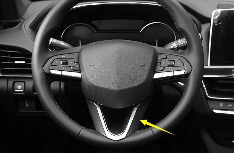 for Cadillac CT5 2020-2023 Silver Titanium Steering Wheel Strip Cover Trim 1pcs