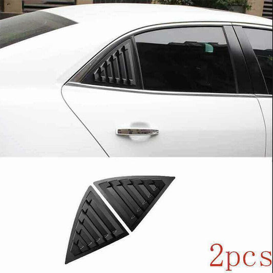 2X Black Side Vent Window Scoop Louver Cover Trim for Chevrolet Malibu 2013-2015