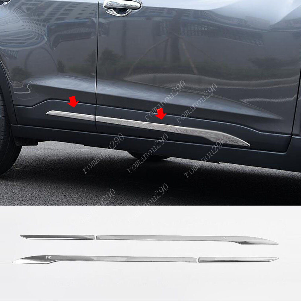 Stainless Chrome Side Door Body Molding Cover Trim for Nissan Kicks 2017-2021