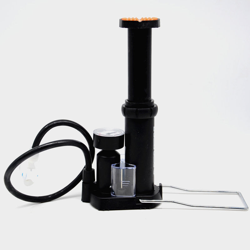 Black MOTO Bike Pressure Gauge Portable Wheel Tyre Tire Tube Inflator Pedal Pump