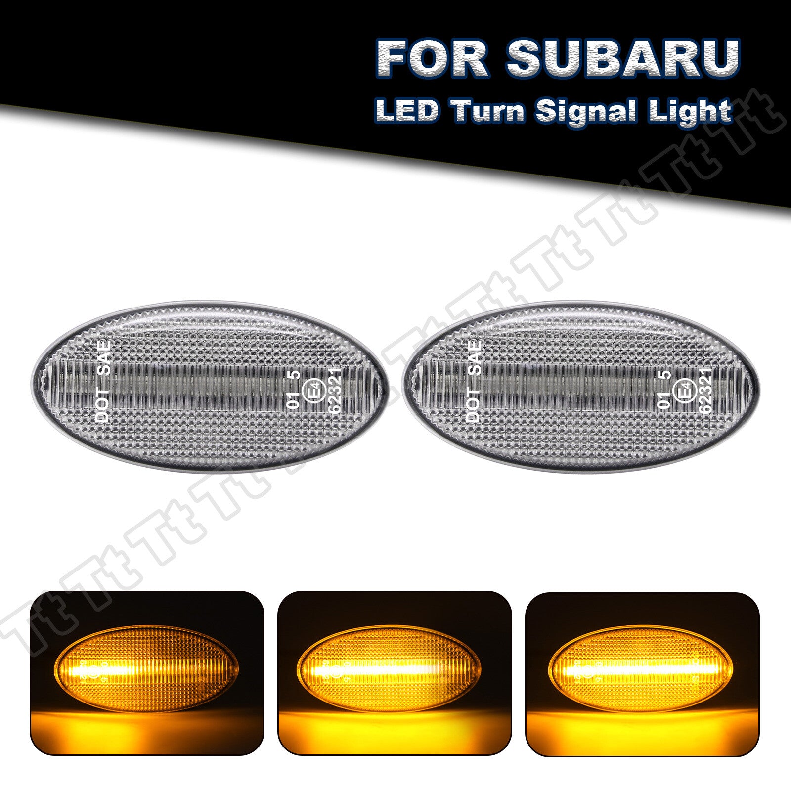Two sequential side marker lights are applicable to 08-13 for Subaru Forester Impreza WRX STI