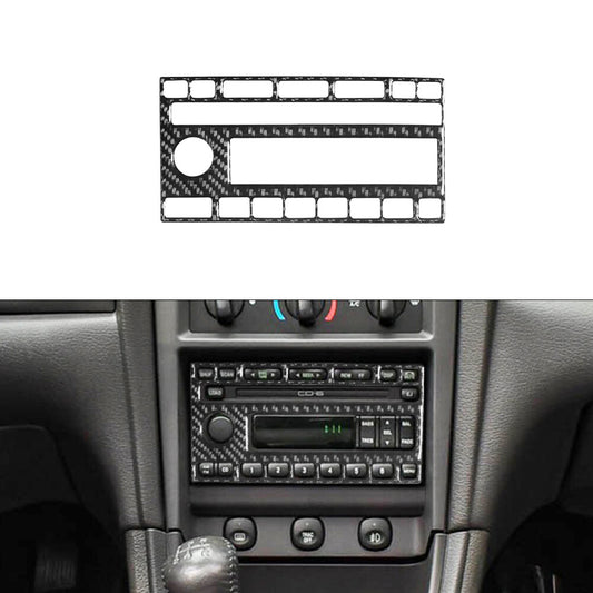 Carbon Fiber CD Radio Console Trim for Ford for Mustang Convertible 2001-2004 Type A