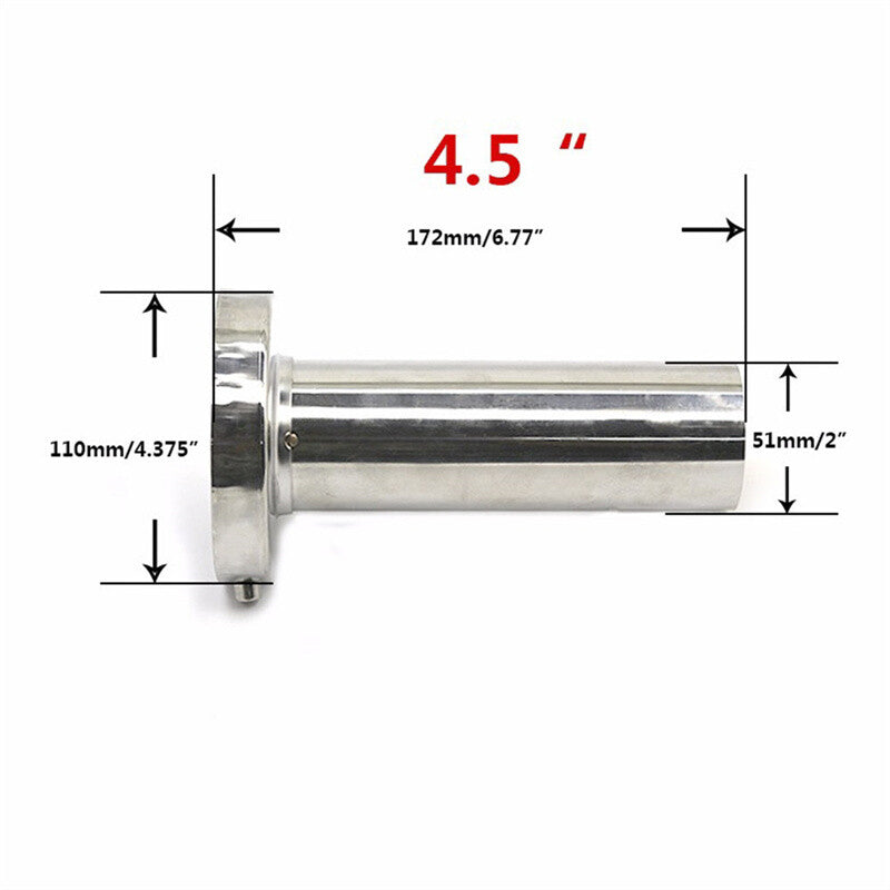 4.5 Removable Stainless Steel Muffler Silencer Insert Exhaust Catback Round Tip