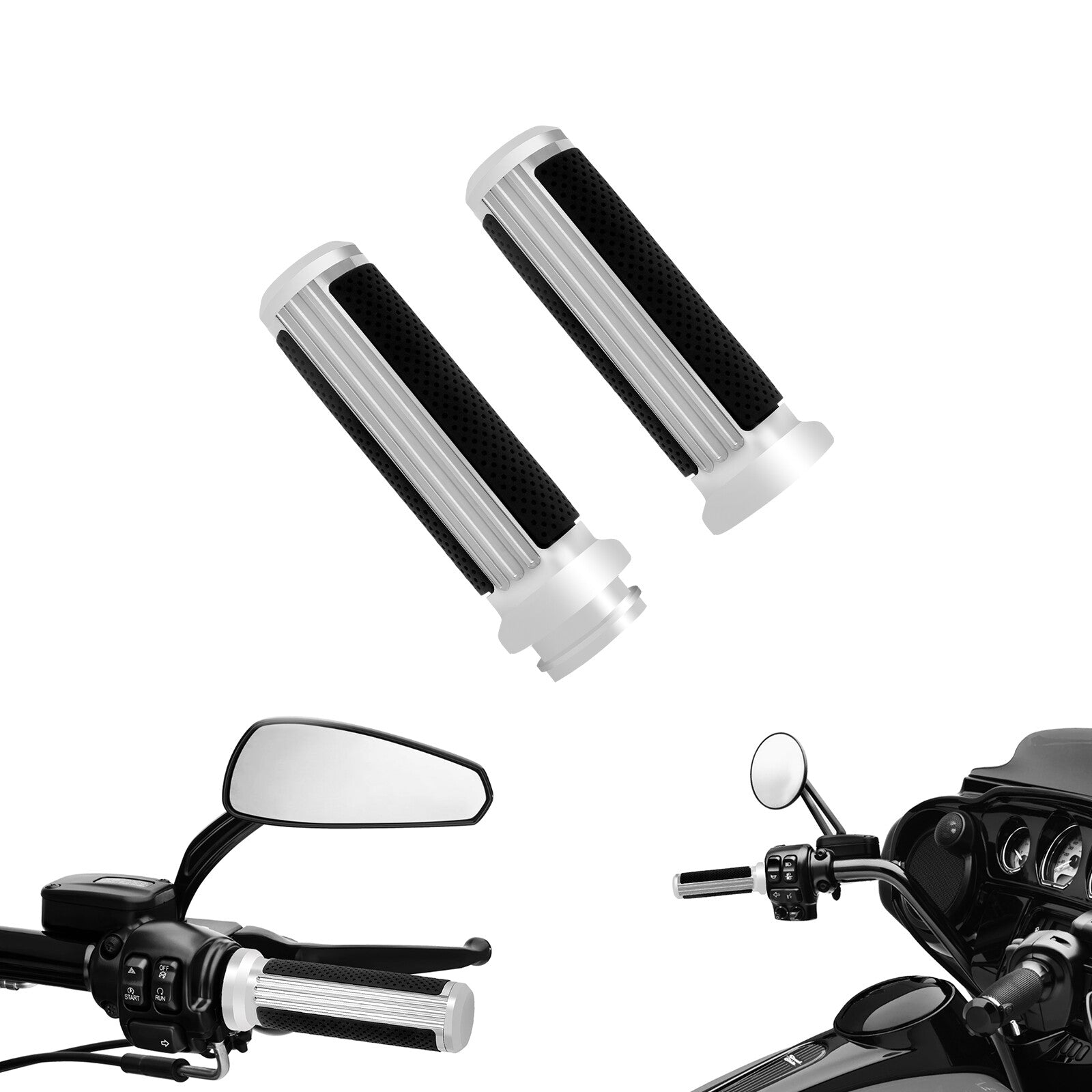 1 25mm Electronic Throttle Defiance Handlebar Grips Hand Grips Fit for Harley