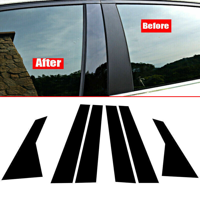 Piano Black Pillar Post Door Window Molding Strip Trim for Hyundai Azera 2018-21