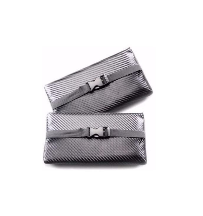 2-piece car for seat neck pillow/headrest cushion, made with Mugen carbon fiber, suitable for Toyota .
