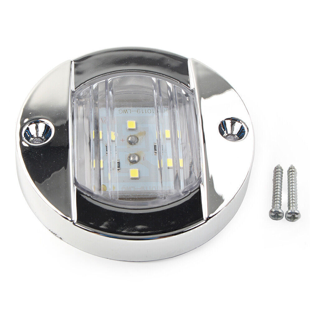 Round 12V LED Side Marker Trailer Lights For Truck Trailer RV Boat White