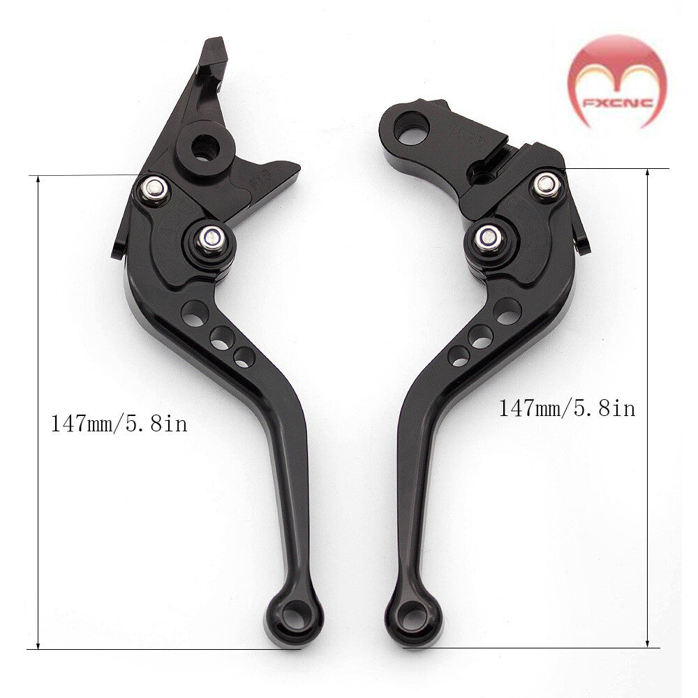 Adjustable CNC short clutch brake lever for Yamaha TMAX 500T, maximum 500cc, 2001-2007.