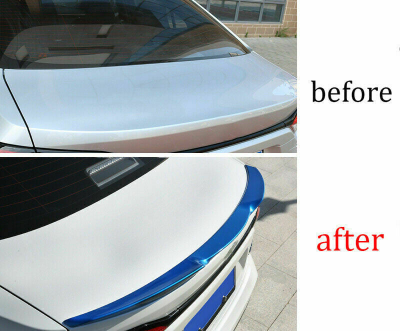 for Toyota for Corolla Sedan 2019-2023 Blue Rear Spoiler Trunk Lip Tail Wing Cover