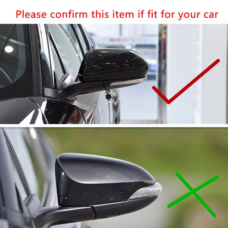Black Right Side Rearview Door Mirror Shell Cover Cap for Toyota C-HR 2018-2020