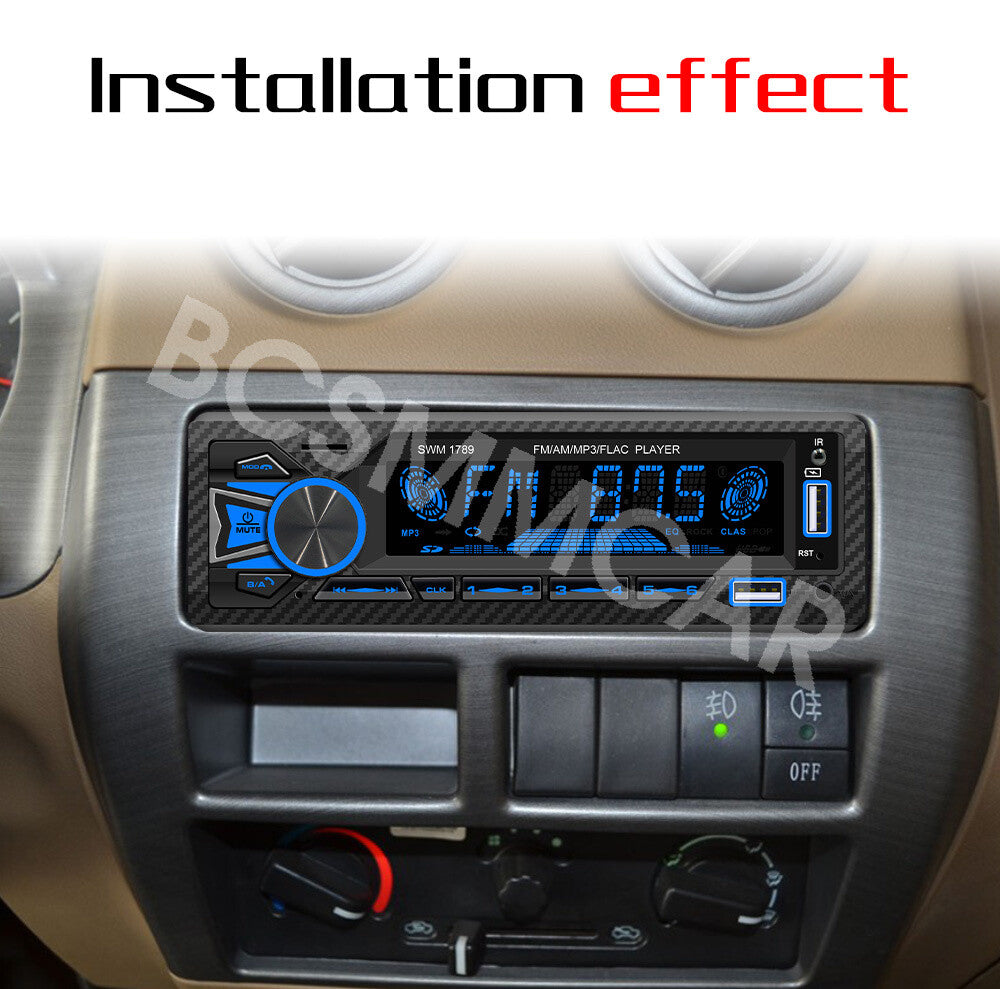 1 DIN Car Radio Bluetooth Stereo Head Unit Player MP3/USB/AUX-IN/FM/AM In-dash