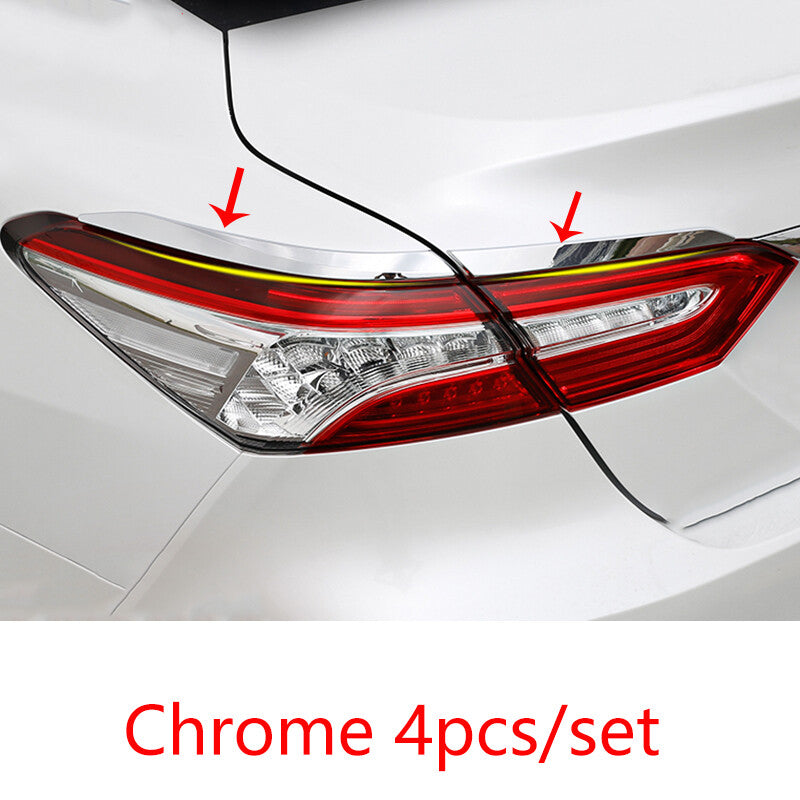 for Toyota for Camry 2018-2023 Chrome ABS Rear Tail Light Molding Strip Trim Kit 4x