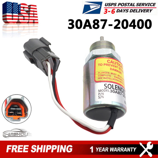 12V Fuel Shut Off Solenoid 30A87-20400 30A87-10400 for Mitsubishi L3E S3L S4L WR