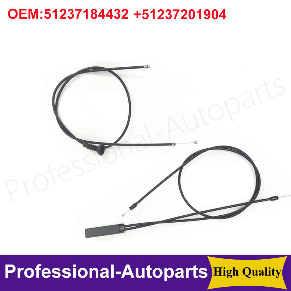 Front+Rear Hood Latch Lock Release Cable for BMW E88 E93 E82 120i 320i M3 X1