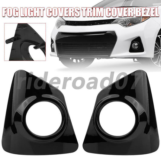 Pair LR Side Fog Light Covers Trim Cover Bezel For 2014 -2016 for Toyota for Corolla S