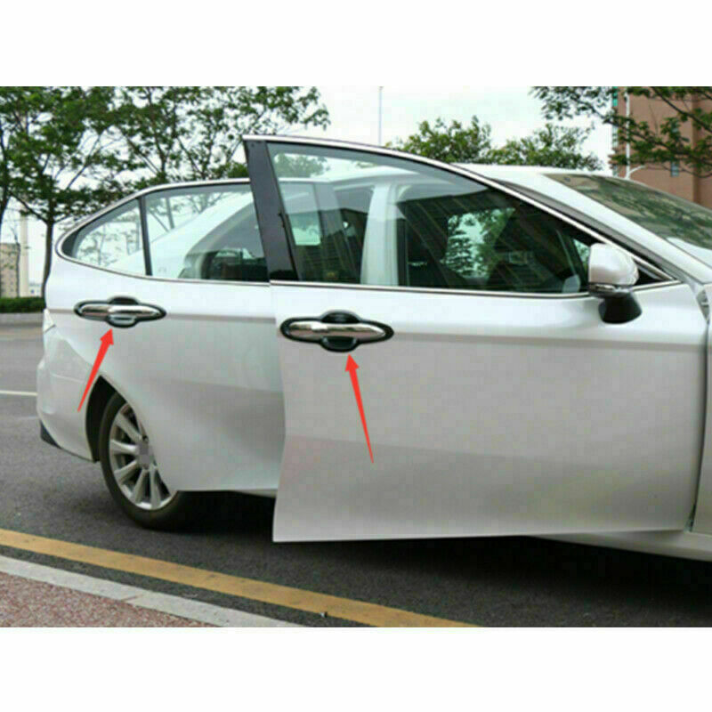 8X for Toyota for Camry 2018-2022 Carbon Fiber Look External Door Bowl Cover Trim