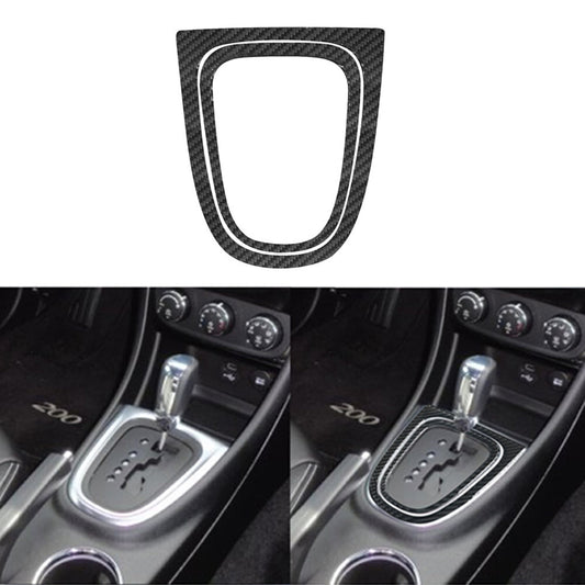 2Pcs Carbon Fiber Gear Shift Frame Cover Trim for Chrysler 200 2011-2014