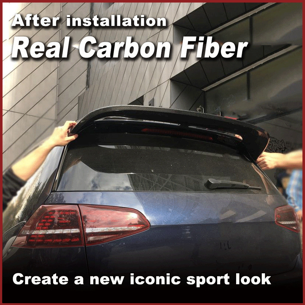 Fit for VW for Golf 7 7.5 MK7 MK7.5 GTI R REAL Carbon Rear Roof Spoiler Wing Lip