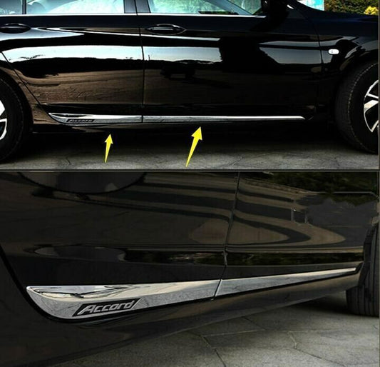 Chrome Car Body Door Side Molding Cover 4PCS ABS for Honda Accord MK9 2014-2017