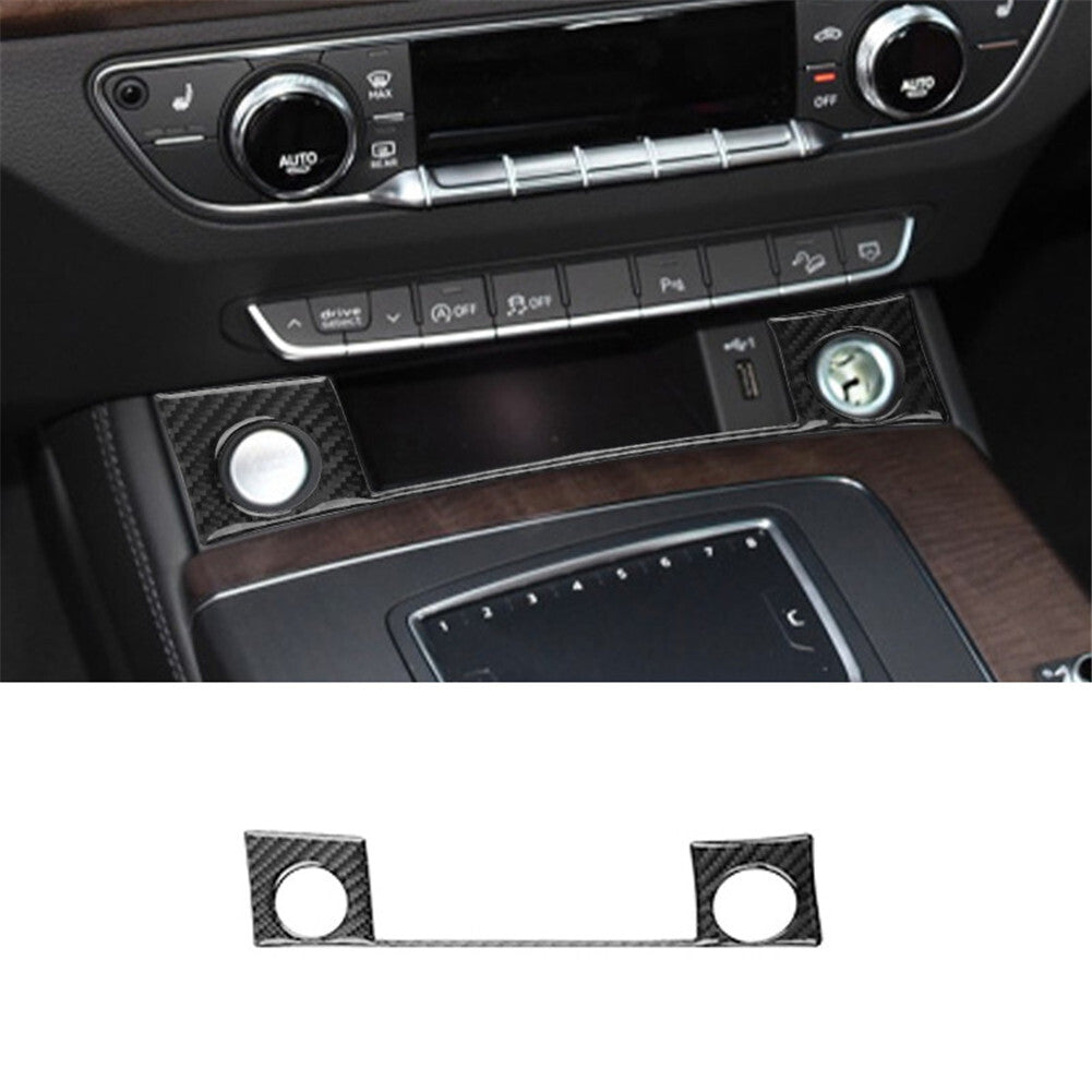 Carbon Fiber Engine Start Button Panel Sticker Trim for Audi Q5 SQ5 2018-2021