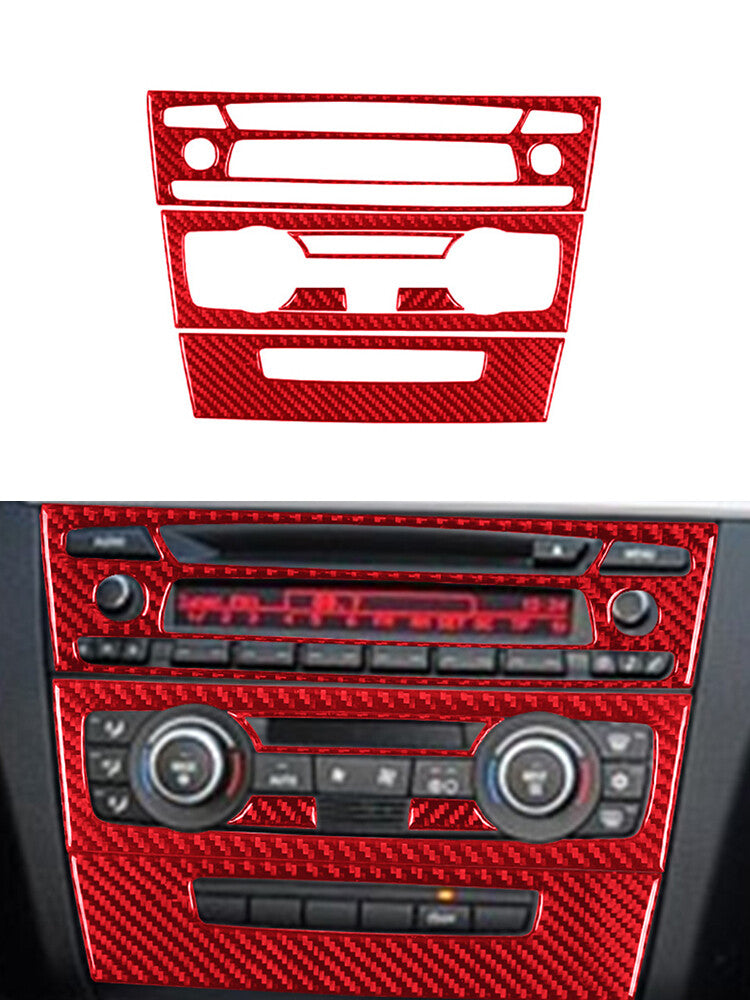 Central Control Trim Cover C for BMW 1 Series Convertible E82/E88 2008-2013 Red