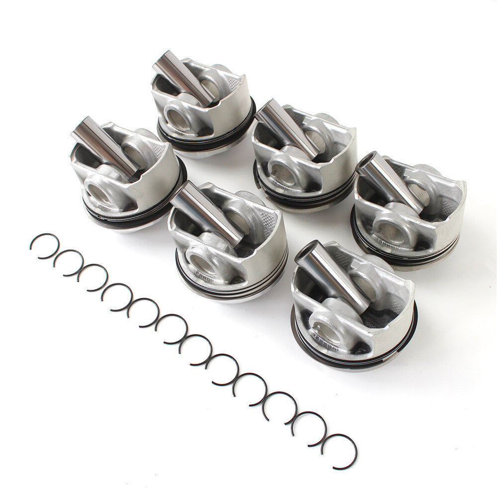 6Pcs Pistons Rings Set ¦µ 84.51mm ¦µ 22mm for Audi A5 for VW Touareg 06E107065DM