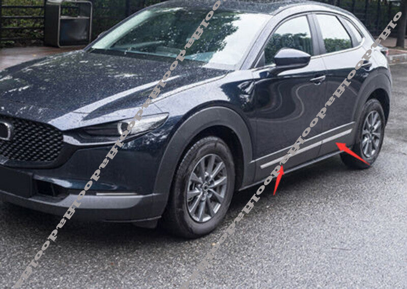 for Mazda CX-30 2020-2022 Silver Side Door Body Molding Cover Anticollision Trim