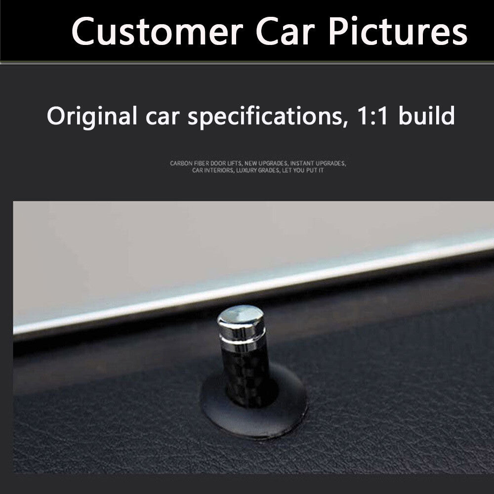 for BMW for Benz 4PCS Carbon Inner Door Bolt Lock Down Cover Trim Button Screw Knob