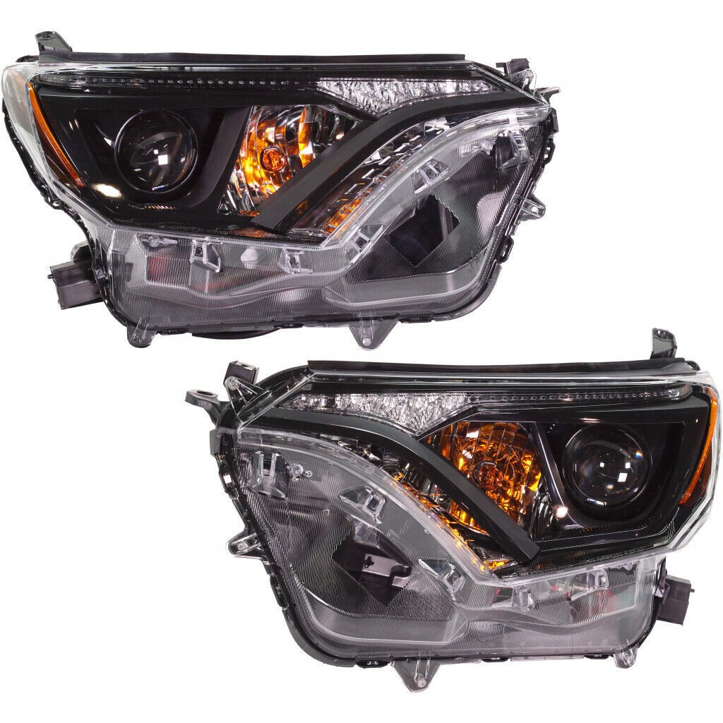 Driver and passenger side-mounted/packaged halogen headlights for Toyota RAV4 2016 - 2018