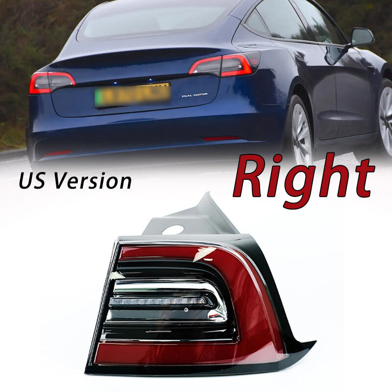Right outer LED rear brake stop light taillight applicable to for Tesla Model 3 2017 - 2021
