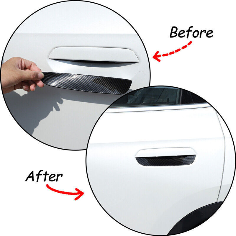 4P Carbon Fiber Exterior Door Handle Bowl Molding Cover Trim for BMW X1 2023-25