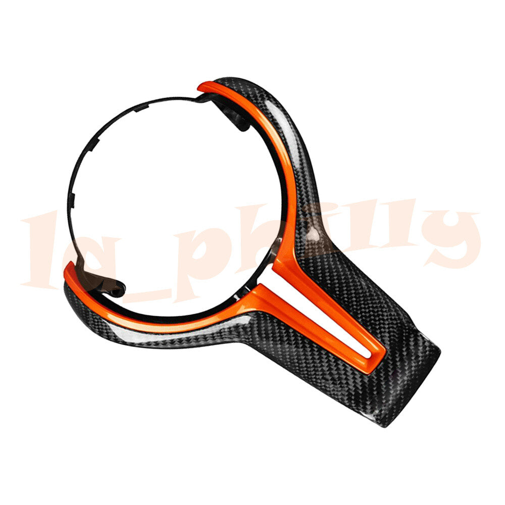 Steering Wheel Trim Replace Carbon Fiber Orange for BMW M2 F87 M3 F80 M4 F82 F12