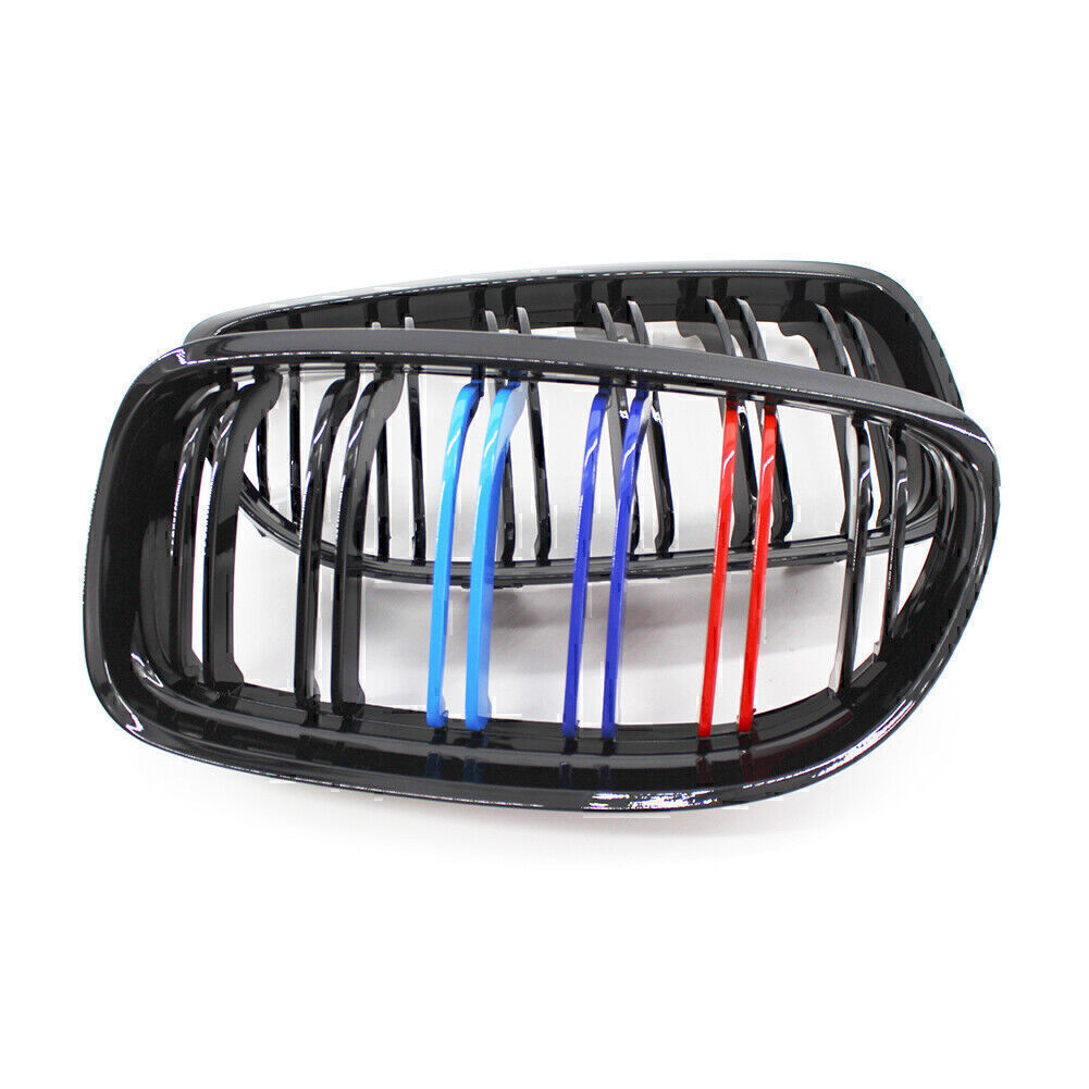 2X Front Kidney Grille M-color Glossy Black Fit 09-11 for BMW E90 E91 LCI 328i 335i