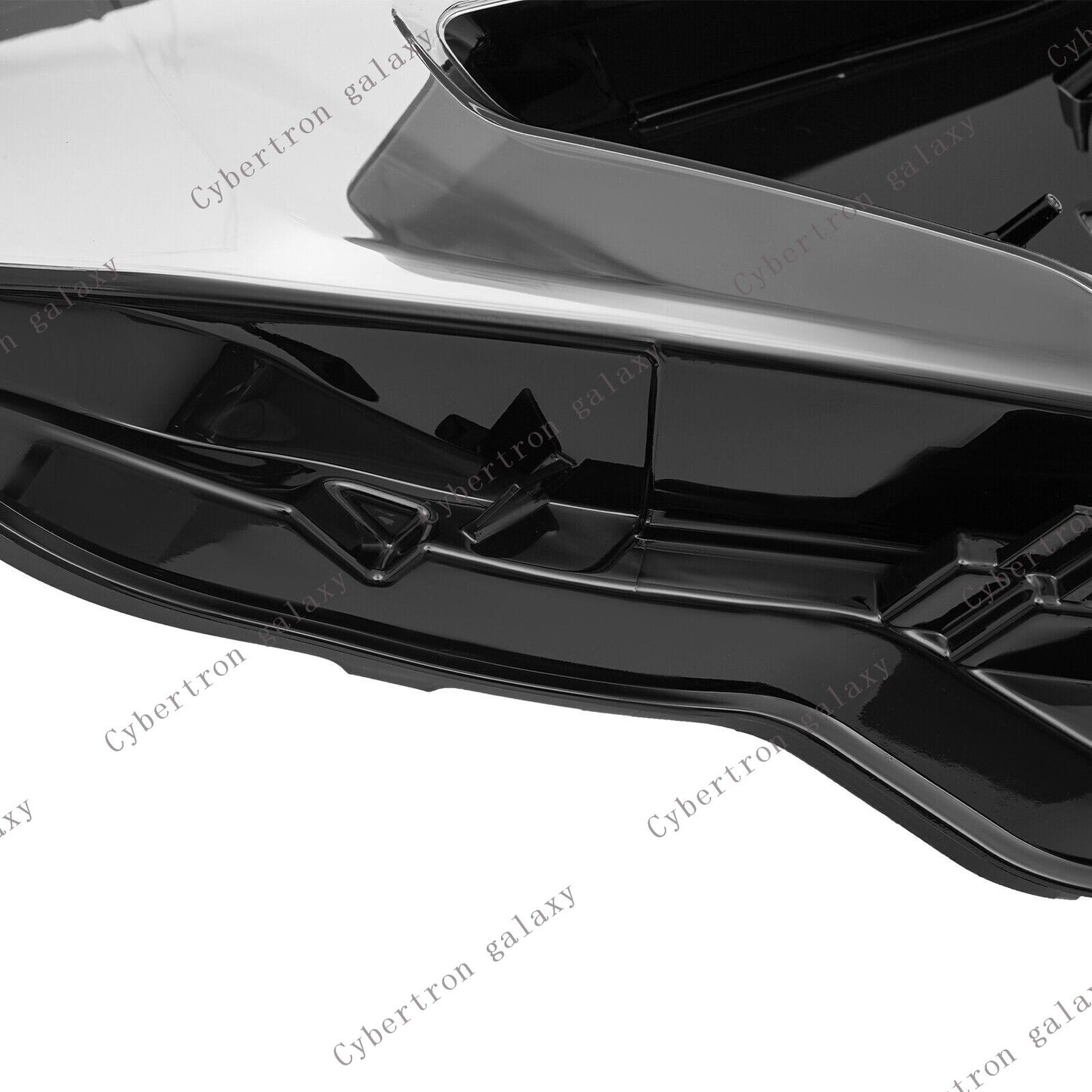 Left-hand headlight cover replacement for lens on GimCis Terrain 2018-2021 vehicles.