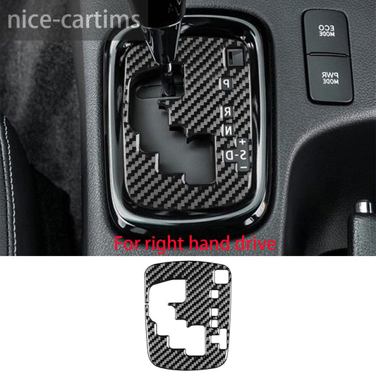 Fit For T@yota Hilux Revo 2015-21 RHD Carbon Fiber Gear Shift Box Indicator Trim