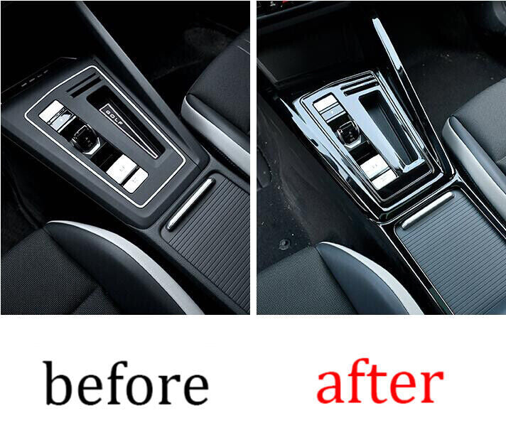 Frame Trim Middle Console Gear Shift for Volkswagen for Golf MK8 20-21 ABS Black