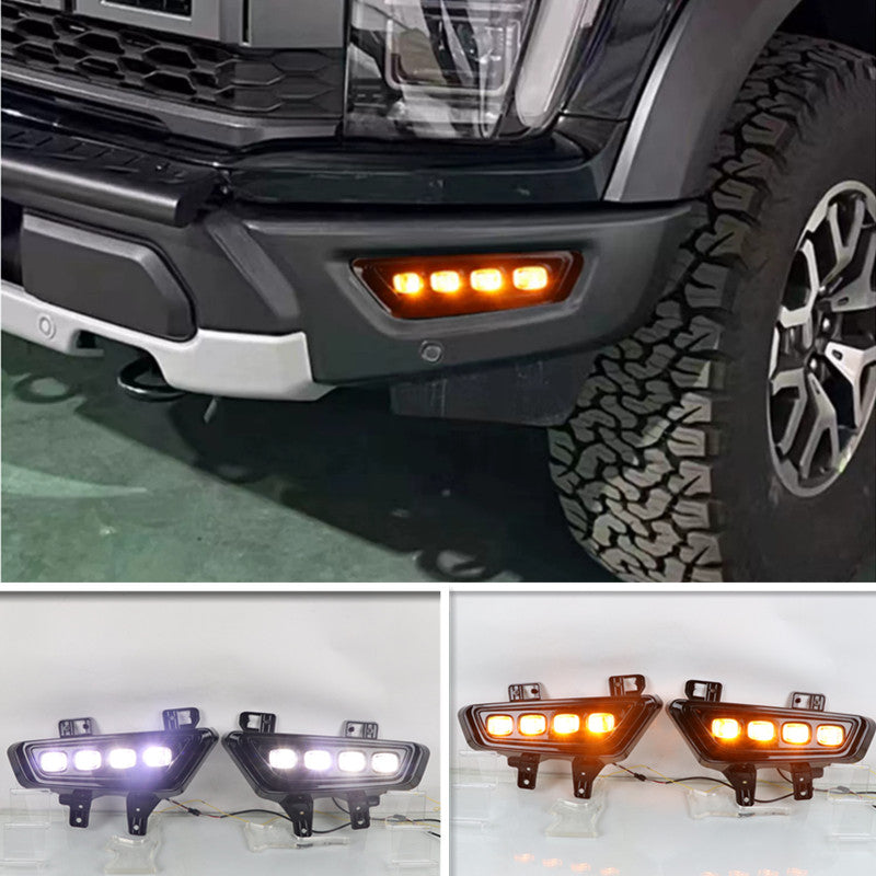 LED DRL Daytime Running Light Kit with Fog Lights for Ford F-150 (F-150 2021-2023)