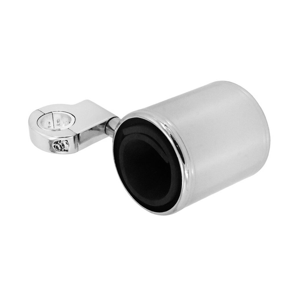 Universal motorcycle cup holder with chrome handlebar bottle holder for Harley-Davidson