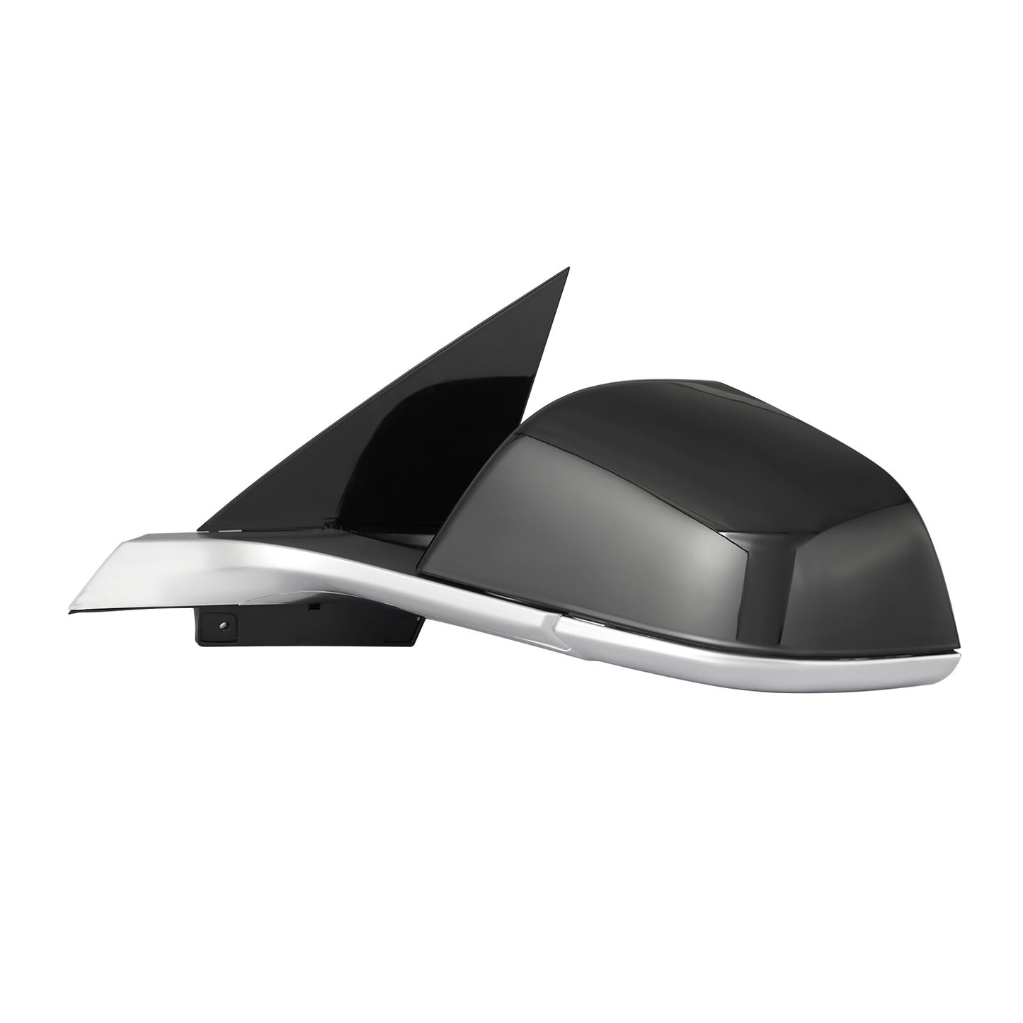 Black chrome alloy left clubside mirror for 2017-2023 for Tesla Model 3