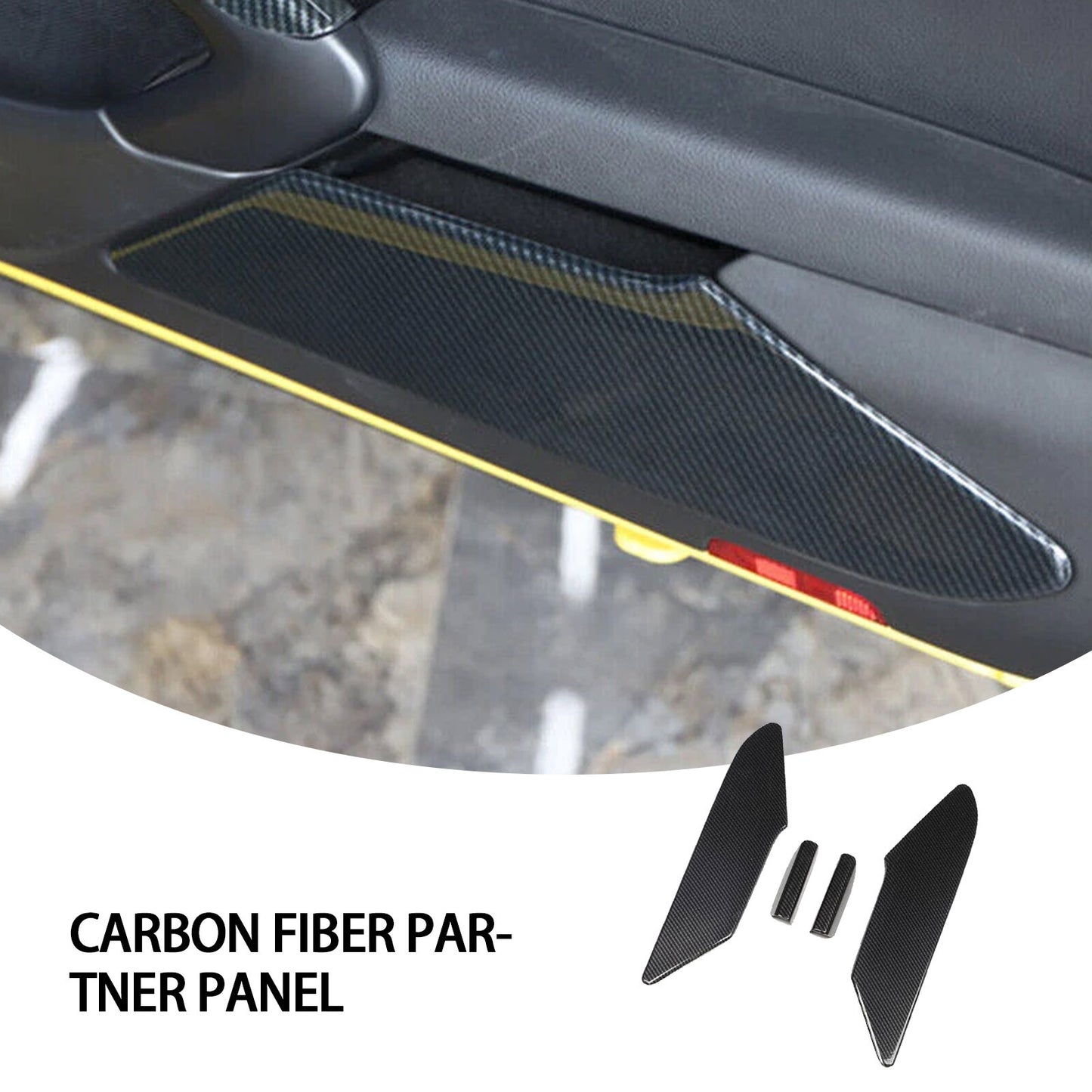 Carbon fiber door kick guard cover trim for Porsche 718 for 911 2013 - 19