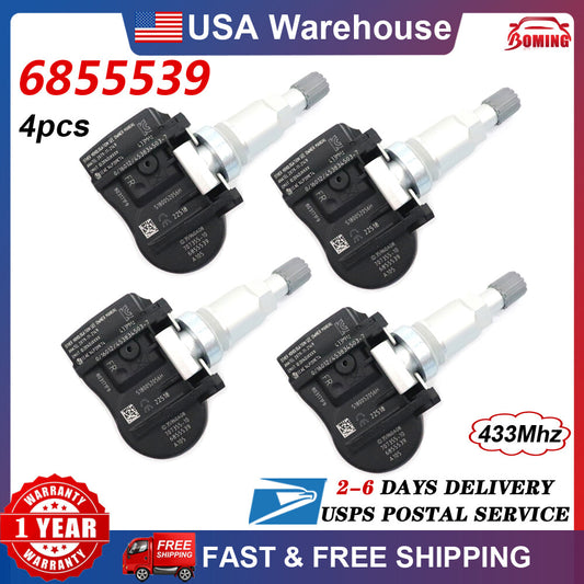 new Kit (4) TPMS Tire Pressure Sensors for BMW F20 3ER X5 433MHz 6855539 TPM222 US